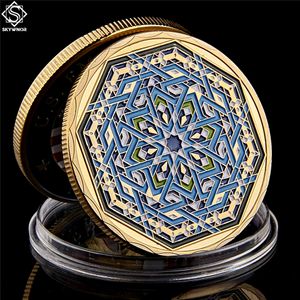 Saudi Arabia Islam Muslim Ramadan Kareem Festival Octagon Craft Illustration Gold Plated Commemorative Coins Collectibles