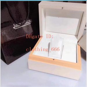 Luxury Wristwatches White Boxes Mens Ladies for Gift MASTER Rectangle 1368420 1288420 Original Wooden Box With Certificate Tote Bag
