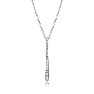 NEW 925 Sterling Silver Meteor Pendant Shooting Star Necklace Clear Elegant Temperament Suitable Gift Clavicle Chain 396354CZ