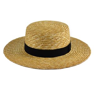 Breda rand hattar ccmhat kvinnor halm hatt mode chapeau paille summer lady sun boater wheat panama beach chapeu feminino kepsar