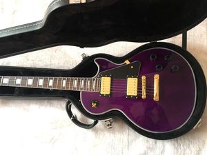 Envio Grátis ! Atacado Nova Chegada CustomL Guitarra Elétrica Mogno Corpo / Pescoço Qualidade Top em Roxo Burst 110925