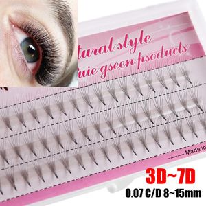3D/4D/5D/6D/7D 0.07 Professional Grafting Fake False Eyelashes Thickness C/D Curl Black Mink Individual Cluster Eye Lashes