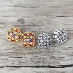 Wholesale earring types for sale - Group buy New arrival Fashion Micro Pave Crystal CZ Round Ball Type Stud Earrings For Women Charm Jewelry Sexy Gift ER1115