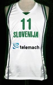 Personalizza la maglia da basket di Goran Dragic Slovenia Slovenija Cuciti nuovi di qualsiasi dimensione tutto cucito di spedizione gratuita di alta qualità