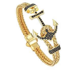 Anker Manschette Armbänder Armreifen Männer Atolyestone Artillerie Armreif mit Magnetverschluss Edelstahl Anker Pulsera