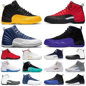 jumpman 12 University Gold 12s herr basketskor Indigo Reverse Flu Game Dark Concord plattform herrskor sport sneakers