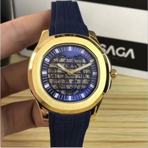 Orologio automatico da uomo 41mm tre aghi 316 movimento meccanico cavo in acciaio fine orologio di design con cinturino in gomma super luminoso