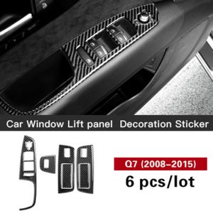 Wholesale switches for cars resale online - Carbon Fiber Car Protector Window Switch Control Panel Auto Stickers for Audi Q7 Interior Decoration Accessories
