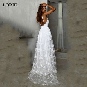 Lorie Beach Wedding Dress Boho Vestido de Noiva Bohemian Lace Bridal Dress