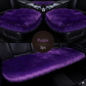 3PC Rosa Pelz Auto Sitzbezüge Faser Faux Auto Sitze Kissen Lange Plüsch Winter Warme Sitze Matten Universal für BMW Toyota KIA