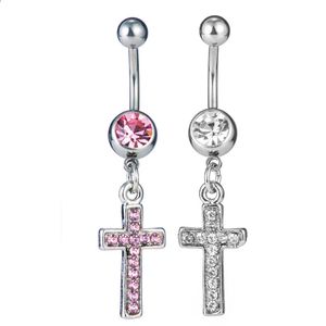 YYJFF D0383 Cross Belly Navel Button Ring Mix Colors