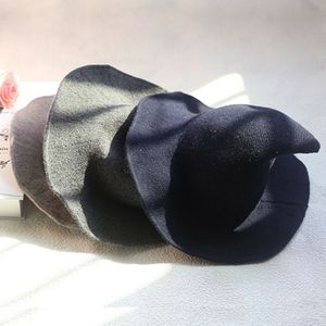 Stingy Brim Hats Piece Modern Halloween Witch Wool Hat Lady High Quality Sheep Trendy Christmas Party Festival Fedoras