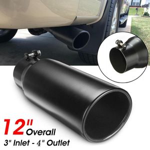 1 piece High quality Car universal Titanium black Exhaust pipe Stainless steel Muffler tip accessories