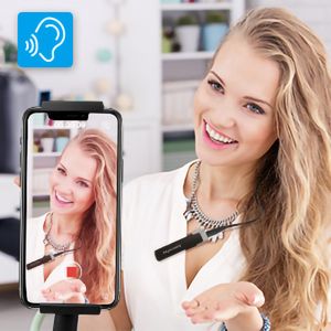 Vlogger için FreeShipping Akıllı Mike Kablosuz Bluetooth Mikrofon Gerçek zamanlı Radyo Gürültü Azaltma Kısa video Vlog Kayıt Cihazı