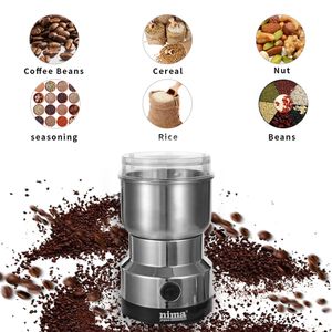 Coffee Grinder Electric Mini Coffee Bean Nut Grinder Coffee Beans Multifunctional Home Coffe Machine Kitchen Tool EU Plug