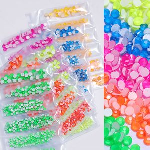 1pack Mix Boyut SS6-SS20 Kristal Floresan Nail Art Rhinestones 3D Flatback Taşlar Glitter Tırnak Süsleme Manikür Aksesuarları