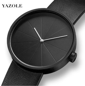 do minimalista Homens YAZOLE Moda Ultra fina relógios simples Homens de Negócios couro banda relógio de quartzo Relógio Masculino kol saati
