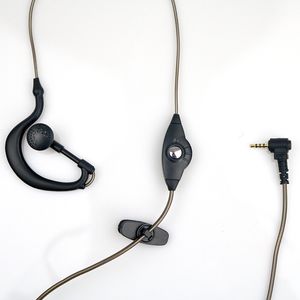 Y head 2.5mm pttic earpiece headset mikrofon tvåvägs hörlurar radio mini walkie talkie hörlurar