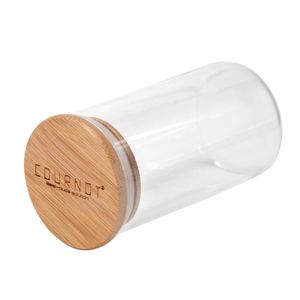 Dicker Glas-Trockenherh-Behälter für luftdichte Aufbewahrung, Glasschnitt-Tabakglas, Silikon-Dichtungsring-Deckel, Glas-Stash-Flaschenbox