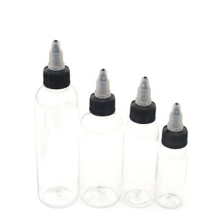 50PCS 20ml 30ml 50ml 100ml Unicorn Flaskor PET PLASTIC E Liquidflaska med vridning av kepsar droppflaskor T200819