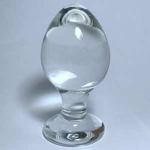 Små analpärlor Dilator Crystal Glass Buttplug Gay Sex Toys Ass Plug Can Strapon Anal Stimulering G Spot Short Style Anal Plug T200915