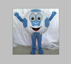 2019 Professional factory Deluxe Club Football Soccer Mascot Costumes Advertising Blue Dress Party