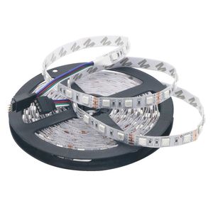 RGB LED şerit ışığı 5050 SMD DC12V Şerit Su Geçirmez Esnek LED Diyot Bant 60LEDS/M LED Strip Ev dekorasyonu