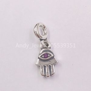 Энди Джуэл 925 Серебряные серебряные бусины My Hamsa Hand Dangle Charms подходит для европейских ювелирных украшений в стиле Pandora.