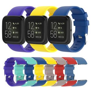 Sostituzione del silicone cinghie TPE Banda Per Fitbit Versa orologio intelligente Neutral classico braccialetto cinturino da polso Banda Con ago chiusura