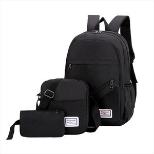 Moda 3 PCS Anti Hırsızlık Backpack Erkekler Kadın Gündelik Sırt Çantası Seyahat Dizüstü Bilgisayar Backpack Okul Çantaları SAC A DOS HOMME ZAINO