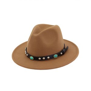 Mulheres Fedora Chapéus Homens Jazz Top Chapéu Feminino Brim Senhoras Senhoras Sentidos Chapéu Mulher Fedoras Macho Primavera Outono Inverno Moda Panamá Caps Atacado