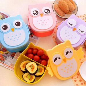 Contenitore per il pranzo portatile per studenti per bambini Contenitore per contenitori Bento Contenitore per contenitori per alimenti per pranzo con gufo simpatico cartone animato