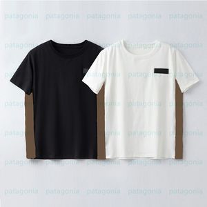 デザイナーメンズチェック柄プリントTシャツ男ラウンドネック半袖トップス男性女性ブラックホワイトカジュアルティーサイズS-2XL