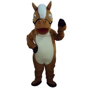 2019 Wysokiej Jakości Hot Brown Horse Maskotki Kostium Unisex Rozmiar Dorosłych Fancy Dress