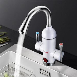 Wholesale hot faucet for sale - Group buy Temperature Display Instant Hot Water Tap Shower Tankless Electric Faucet Kitchen Instant Hot Faucet Water Heater Heating T200424
