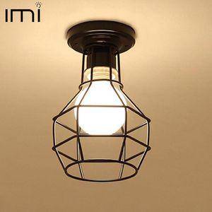 Tavan Işıkları Amerikan Vintage Loft LED Işık Lambası Demir Kafe Piramit Koridor Giriş Balkon Bar Sayacı Kapalı Aydınlatma Fikstürü