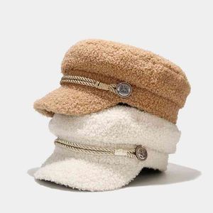 Berets de moda de inverno chapéu para meninas estilo de rua boina cap lisa chapéu chapéu spaper