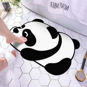 Tappetini da bagno Napa Diatomaceous Panda Tappeto Antiscivolo Assorbente Piedi asciutti Toilette Porta Tappeto Porta d'ingresso Pavimento Camera da letto Cucina 220301