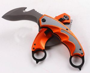 Top Quality F91 Tactical Folding Faca 440C Titanium Revestido Lâmina Alumínio Alumínio Karambit Garra Facas com caixa de varejo