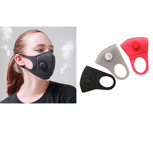 Valvola respiratoria Maschera facciale lavabile antipolvere Copri bocca PM2.5 Respiratore Maschere di cotone riutilizzabili antibatteriche antipolvere DHL