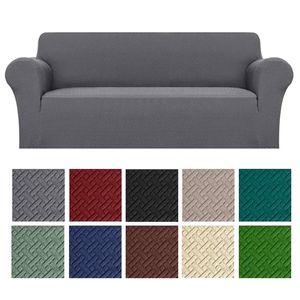 Jacquard Elastic Sofa Skydd för vardagsrum Strech Sofa Slipcover Stretch Coud Cover Furniture Protector 1/2/3/4 Place LJ201216