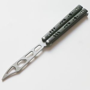 Balisong Replicant 나비 D2 탄소 섬유 손잡이 트레이너 훈련 나이프 공예 무술 컬렉션 캔비스 크리스마스 선물