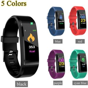 LCD-Bildschirm ID115 Plus Smart-Armband Fitness-Tracker Schrittzähler Uhrenarmband Herzfrequenz-Blutdruckmessgerät Smart-Armband