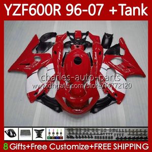 Bodywork For YAMAHA YZF600R Thundercat YZF-600R YZF600 R CC 600R 86No.35 YZF600-R 1996 1997 1998 1999 2000 2001 600CC 2002 2003 2004 2005 2006 2007 Fairing red white blk