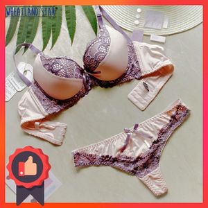 Spitze und Tanga Set Dessous Feminina BH Bügel Plus Größe Push-Up Sexy Sets Frau Sommer Unterwäsche Schlafanzüge LJ201031