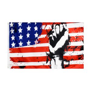 قتال العلم الأميكان المباشر المصنع بالجملة 3x5fts 90x150cm ترتيب مختلط 100 ٪ Polyest على لافتة الولايات المتحدة الأمريكية لزينة معلقة