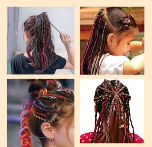Wholesale wigs and hair extensions for sale - Group buy NEW Color Braided Hair Rope Hip Hop Gradient Thin Band Head Rope Headdress