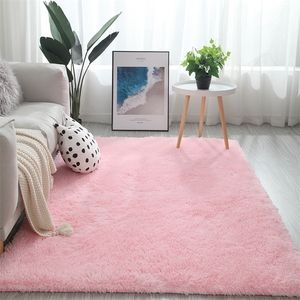 Soft Carpet Bedroom for Home Living Room Entrance Center Rug Around Floor Mat Office Chair Shaggy Long Hair Nordic Decor 220301