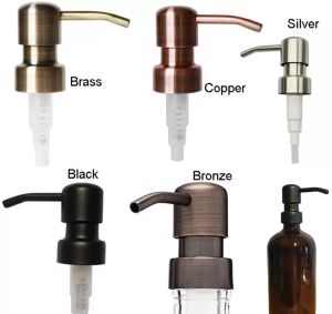 28/400 wholesale Soap Dispenser Black Bronze Rust Proof 304 Stainless Steel Liquid Pump for Kitchen Bathroom Jar not included FY5131