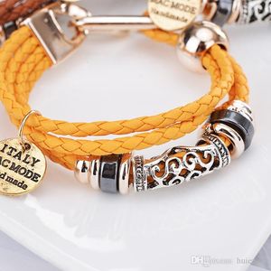 Bracelet Mens Womens Handmade Accessories Multilayer Braided Ropes Wrap PU Leather Bracelet